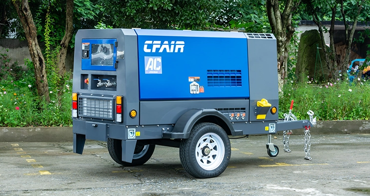 CFAIR Haute Qualité Le Cost-Effective185CFM@101.5PSI Après-Refroidisseur Diesel Compresseur D'air