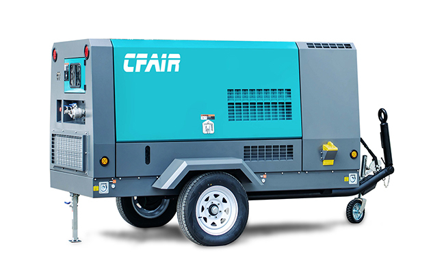 390cfm portable Diesel compresseur d'air avec après refroidisseur